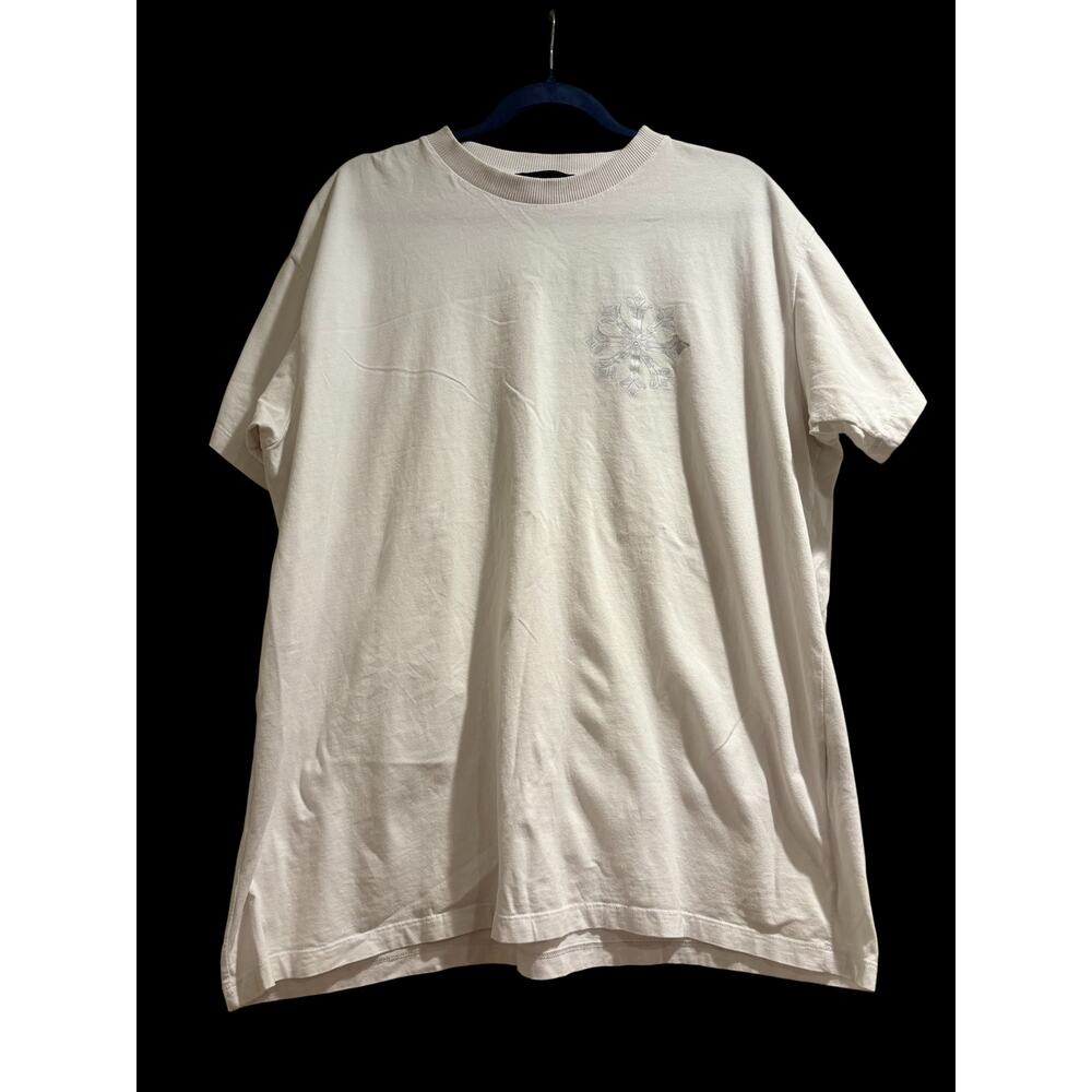 RH45 London Streetwear Mens White Metallic Graphic Tee L